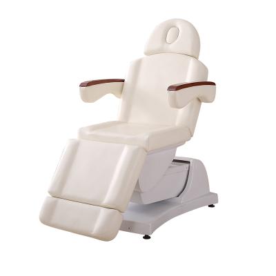 China FB-02 Electric Salon Single Large White Massage Facial Bed With Stool for sale