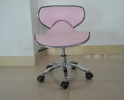 China Factory High Low Pink PU Technician Leather Chair Modern Leather Height Adjustable Pedicure Stool Chair Hot Selling for sale