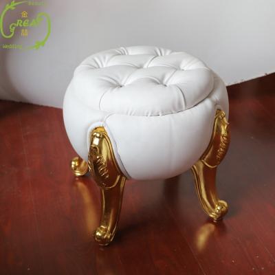 China Modern White Cheap Pumpkim Stool Foshan Big Factory Beauty Salon Pedicure Spa Pumpkin Stool Chair For Nail Salon for sale