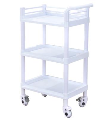 China Foshan factory large beauty salon trolley equipment salon trolley white trolley new for sale