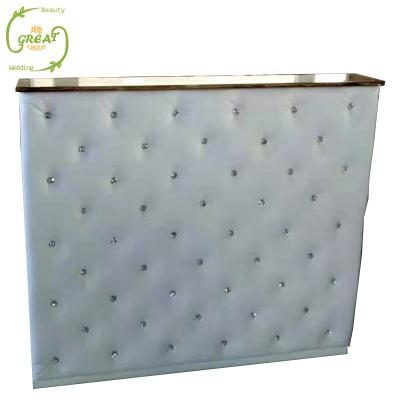 China Foshan factory big sale beauty salon white hot modern cheap modern white furniture reception wooden reception desk for sale