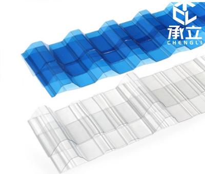 China Custom PC Polycarbonate Colorful Corrugated Plastic Roof Sheet Custom Transparent Waterproof Roof Tile for sale