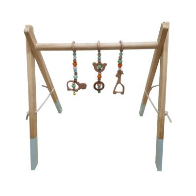 China Toy Wholesales Natural Activity Wooden Educational Baby Gym Toys Baby Play Mat Wooden Play Gym Indoor Funny View for sale