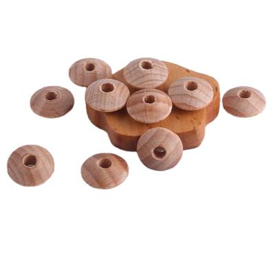 China Wholesales 13mm Natural Beech Wood Eco-friendly Organic Abacus Beads Wooden Beads Teether Making for sale