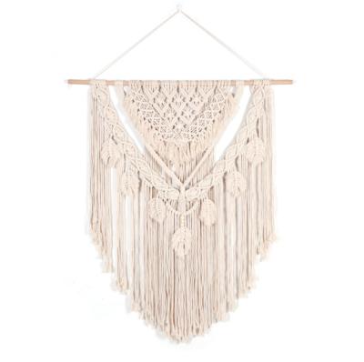 China Wholesales Handmade 100% Cotton Boho Macrame Wall Hangings,Handmade Wall Art Decor Modern Chic Home Decoration for sale