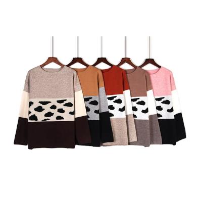 China custom Anti-wrinkle women fashion knitwear with pattern for women knitted sweater for sale