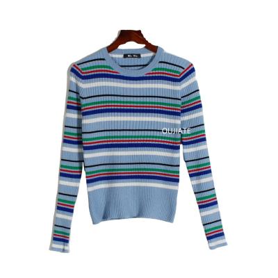 China Wholesale Breathable Style Stripe Basic Sweater For Women for sale