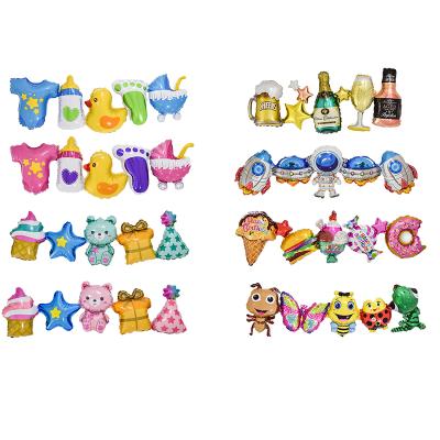 China New gift self-closing toy baby united aluminum foil balloon children's film birthday party decoration layout animal uniball for sale