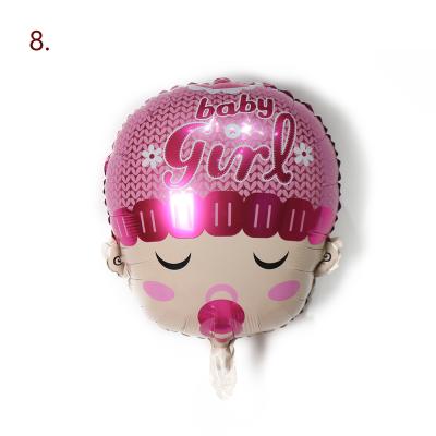 China New come self-closing 18 inch small baby and girl pattern foil balloons globos fairy party decoration for sale