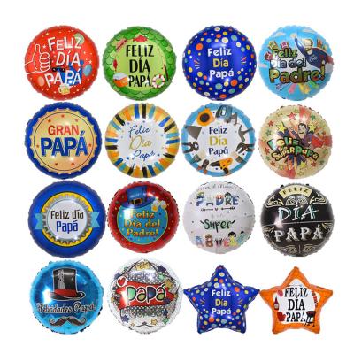 China Pretty 18inch Self-Sealing Star Shape Hot Selling Te Quiero Papa In Spanish Foil Balloons For Father And Mother's Day for sale