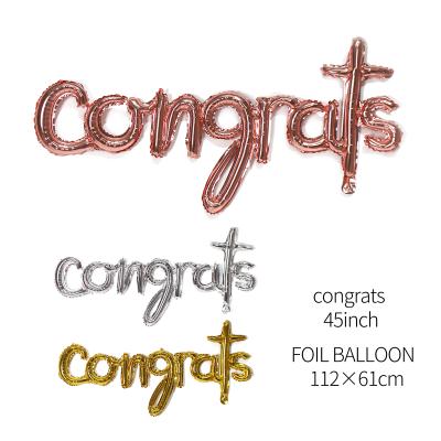 China Custom One Piece Wedding Foil Balloons Letter Foil Bundle Cards Gold Birthday Party Decoration Foil Balloons for sale