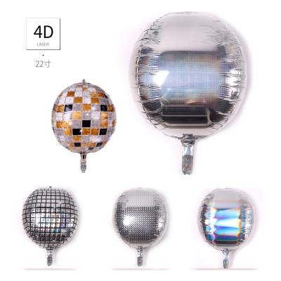 China 22 Inch 4 D Laser Disco Foil Self Seal Balloon Perfect For Birthday Valentine Anniversary Party Decorations for sale