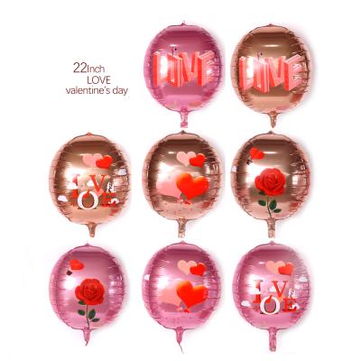 China 22inch 4D Self-Sealing Valentine's Day Balloons for Wedding Party Valentine's Day Wedding Decorations Balloons for sale