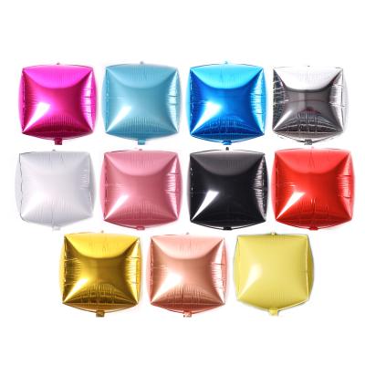 China Aluminum Self Sealing Cube Balloons 4D To Foil Balloons 15