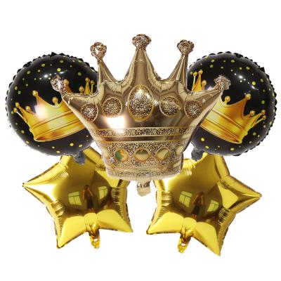 China Five-star Decor Crown Five-piece Foil Balloons Birthday Party Atmosphere Decoration/Brithday Gifts /WeedingParty Great for sale