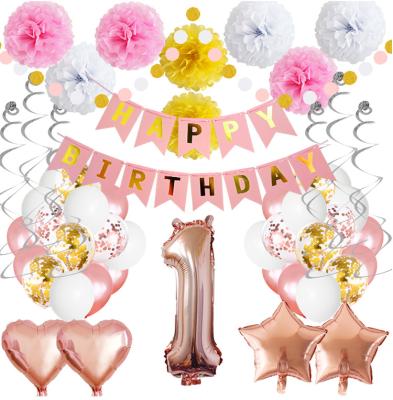 China Decor Birthday Party/Brithday Gifts /WeedingParty New Decoration Balloon Sequin Balloon Set Happy Birthday Letter Balloon Set Rose Gold for sale