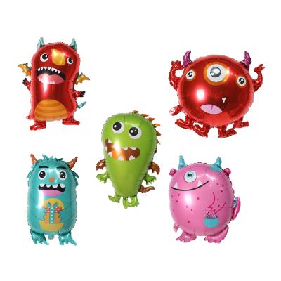 China New Cartoon Self-Sealing Balloon Kids Toy Children Alien Little Monster Birthday Party Decoration Foil Balloons for sale