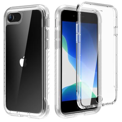 China Full Coverage PC Crystal Airbags Anti-fall 360 Shockproof TPU Phone Case For iPhone 2 IN 1 Phone Cover For iPhone 11 pro XR Max XS Max for sale