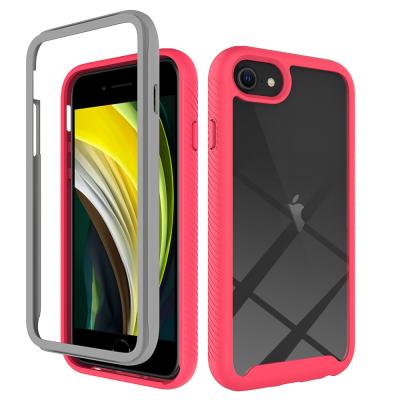 China Shock Proof Back Phone Case 2 IN 1 Colorful Shockproof TPU PC Phone Case For IPhone SE 2020 for sale