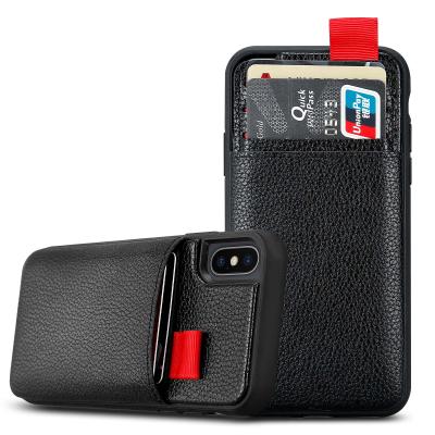 China Leather Wallet Phone Cases Wallet Phone Case For iPhone X Credit Card Slots Cell Phone Bag Cover Case For iPhone for sale