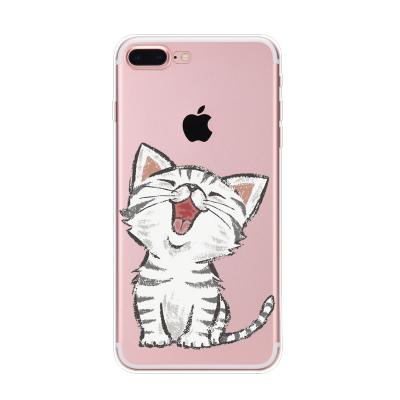 China Printing Creative Customized Shape Mobile Phone Cat Cute Soft TPU Case Back Cover Printing Cute Cat Soft TPU Back Cover Case For iPhone 8/8plus for sale