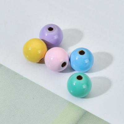 China Bohemia Jewelry Making DIY Bracelet Necklace Accessories Metal Beads Round Loose Rainbow Spacer Beads for sale