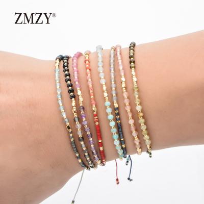 China ZMZY Bohemia Strand Bracelet Gift Jewelry Boho Single Natural Stone Single Small Stone Friendship Bead Bracelet for sale