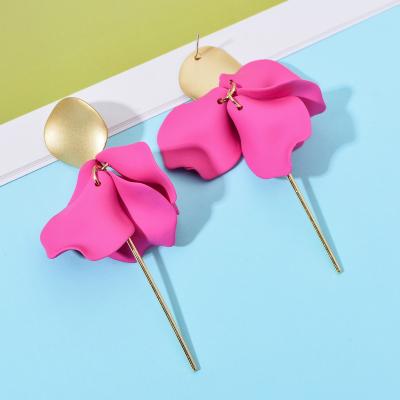 China Sliver Pins Flower Stud Earings Women's Fashion Korean Jewelry Silver Earring 925 Sterling for sale