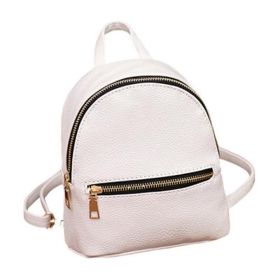 China Factory Custom High Mini Large Capacity PU Capacity College School Simple Casual Backpack Bag For Women for sale