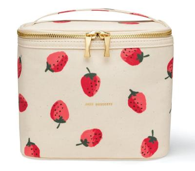 China Fashion Kids Insulated Lunch Tote Bag With Strawberries for sale