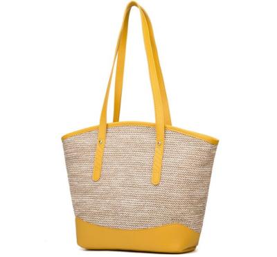 China Appropriate actions NATIONAL pp cheap Straw Shoulder Beach Tote Bag for sale