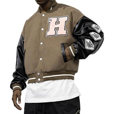 China New Design Waterproof Fashion Loose Chenille Patches Letterman College Varsity Jackets Custom for sale