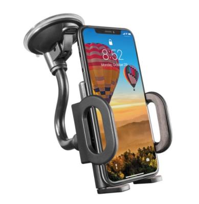 China Universal Adjustable Adjustable 2-In-1 Cell Phone Holders Accessories Mount Strong Suction Cup Car Phone Holder for sale