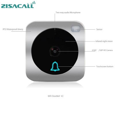 China ZISACALL smart wifi technology cloud function waterproof video doorbell ZC-V2 for sale