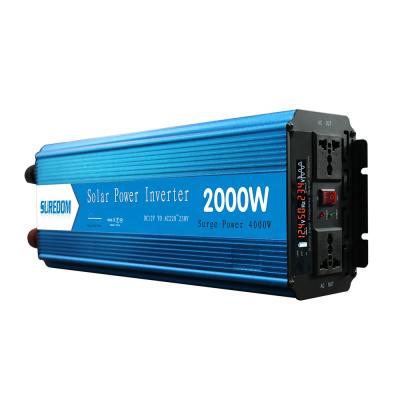 China Suredom 2000W 12v 220v Solar System Inverter Pure Sine Wave Inverter DC to AC Inverter Solar System for Home Use for sale