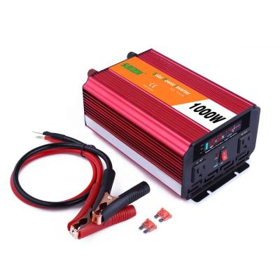 China Aluminum Alloy Suredom High Frequency Smart Inverter 1000W DC12V 24V to AC110V 220V 240V Solar Power Inverter for sale