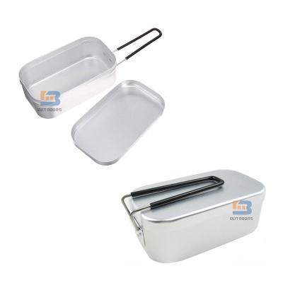 China Outdoor Sports Travel Outdoor Mess Tin Military With The Handle Rise Aluminum Tin for sale