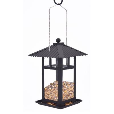 China Non-automatic Outdoor Black Gazebo Bird Feeder Feeding Wild Birds for sale