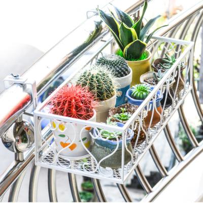 China OEM Decdeal Flower Pot Holder Railing Rack Railing Flower Pots Railing Shelf Shelf Flower Pot Holder Rack Hanger for sale