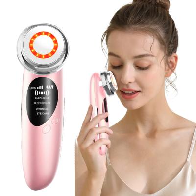 China Handheld Facial Massage Device Pore Remover Beauty Elasticity Lifting Red Light Wrinkle Removal Iontophoresis for sale