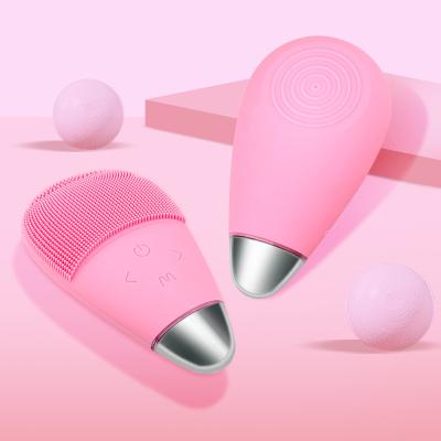 China Silicone Portable Home Massager Acne Treatment Use Facial Cleansing Sweep Vibration Peep Beauty Cleansing Facial Cleansing Instrument for sale