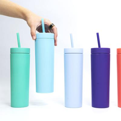China Sustainable Hot Selling Insulation Drop Resistant Custom Plastic Drink Cups With Lid And Straw for sale