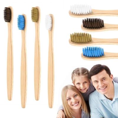 China Disposable Eco-Friendly Biodegradable Soft Kids Toothbrush Charcoal Bamboo Bristles Set With Packing for sale