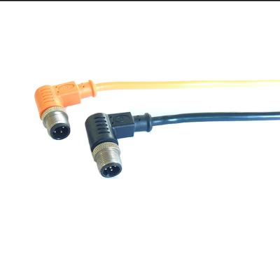 China Industrial Automation 2m Industrial M8 Connector Cable 4-Pin A-coding M8 Female Connector 90 Degree Angled Female Circular Sensor Molding Connector IP67 for sale