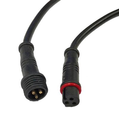 China Factory New Plug 3 Core Connecting Plastic PVC Cable Waterproof Connectors Waterproof Straight Inner Head Nickel Plated Copper Wire for sale