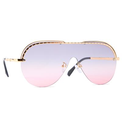 China NEW Style Sunglasses 7050 Fashion Metal Ladies Sun Glasses UV400 Gradient Shades Sun Glass Women's Gold Frame Sol Lens Logo for sale