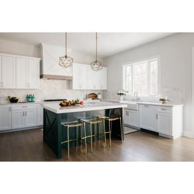 China 2021 Hangzhou Vermont High End Modern Cabinet Interior Design Shaker White Paint Color Kitchen Interior Design for sale