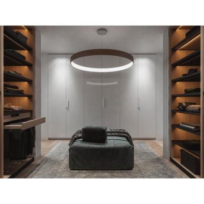 China (Size) 2021 Hangzhou Vermont Modern Adjustable U Shaped Wardrobe With LED Light Wood Grain Bedroom Wardrobe for sale