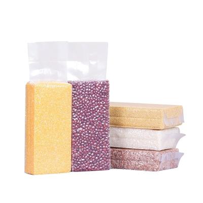 China Recyclable Food Packaging Vacuum Bag Transparent Clear Plastic Pa Nylon Heat Sealable Vacuum Packaging Rice Brick Bag for sale