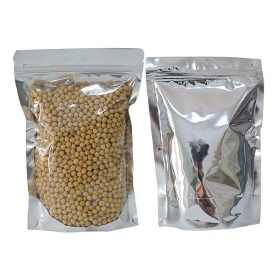 China Recyclable High Transparency Self-standing Self-sealing Bag For Food Storage Snack Coffee Bean Plastic Bag for sale